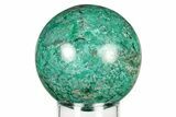 Polished Malachite & Chrysocolla Sphere - Peru #252638-1